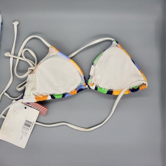 Chica Rica Triangle Bikini Top in Ozone Print - Picture 6 of 11